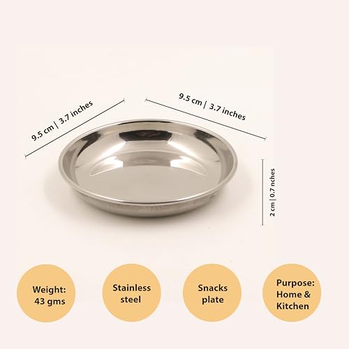 Image 10 of Spillbox Stainless Steel Halwa Plates