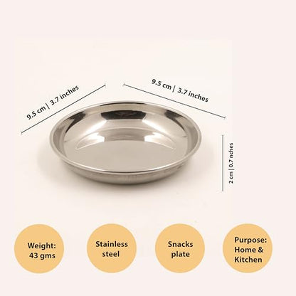 Image 10 of Spillbox Stainless Steel Halwa Plates