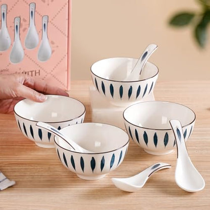 Image 7 of Nestasia Set of 4 Soup Bowl with Spoon (350ml Each)