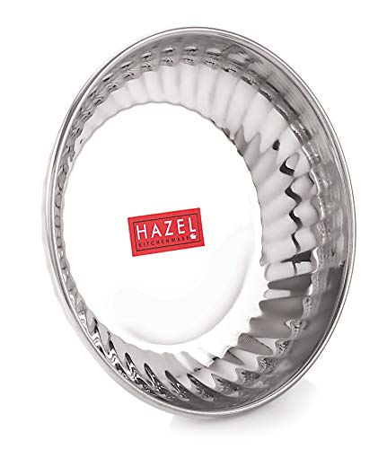 Image 4 of HAZEL Stainless Steel Serving Sweet Dish Dessert Plate Set of 6 200 ml
