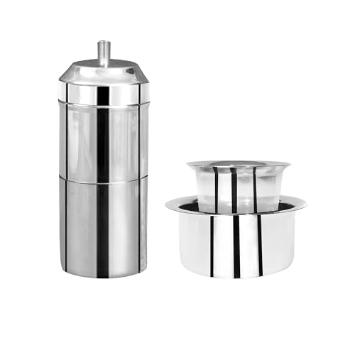 Image 1 of 1 for the product Spillbox Traditional Stainless Steel Filter Coffee Maker with Dabara Combo