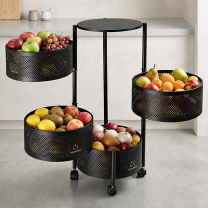 Image 1 of Default Title for the product HomeWiz Round Kitchen Rack 4-Layer