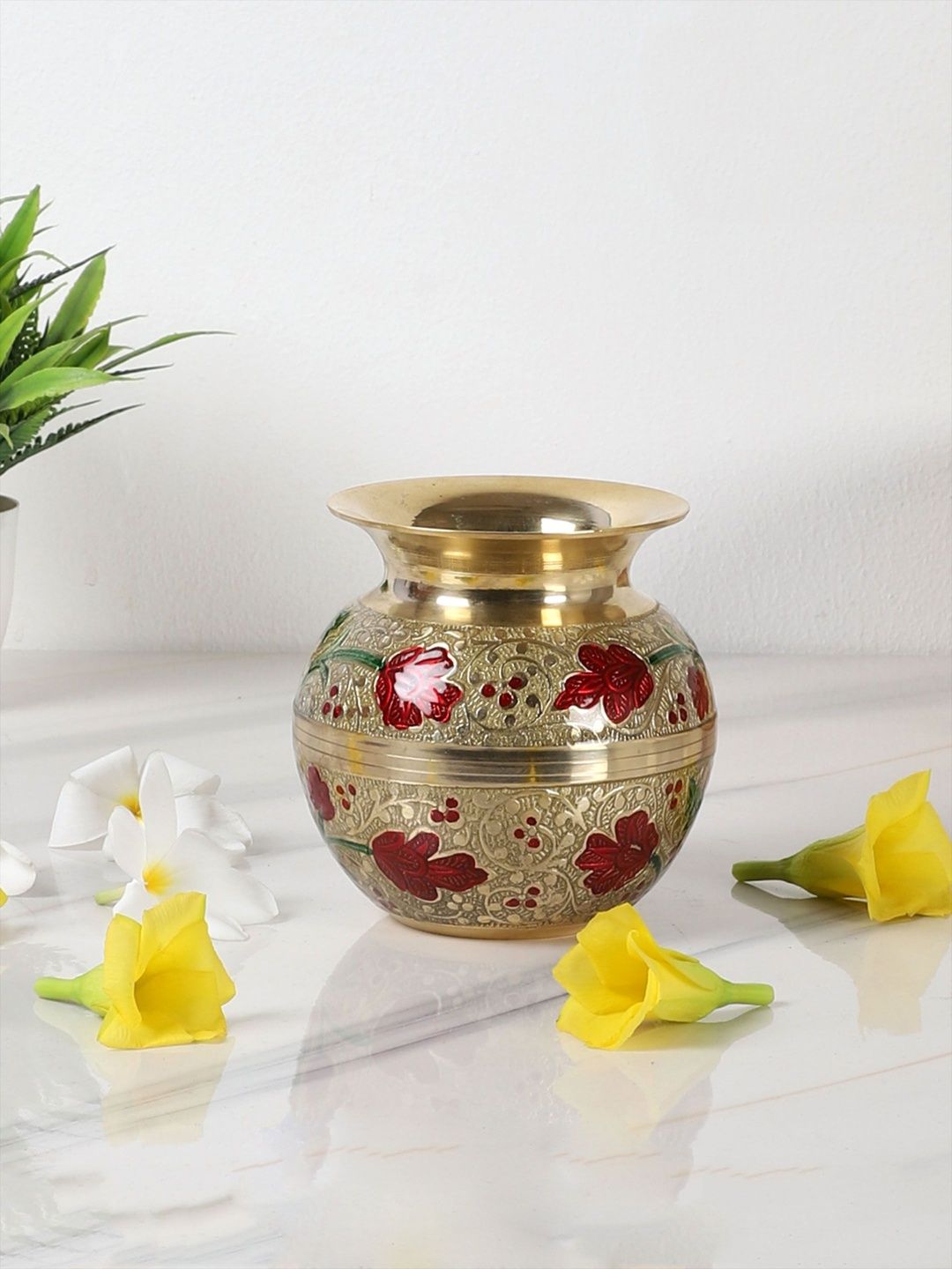 Image 1 of Gold / Onesize for the product Two Moustaches Pooja Kalash Diwali Pooja Essentials