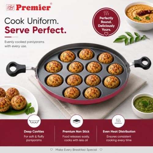 Image 5 of PREMIER Non-Stick Paniyaram Pan 12 Cavity