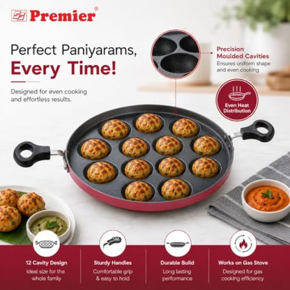 Image 4 of PREMIER Non-Stick Paniyaram Pan 12 Cavity