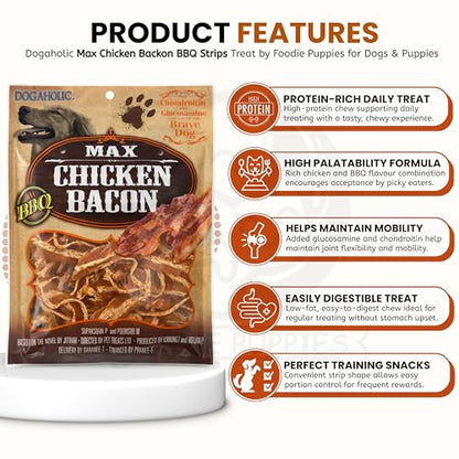 Image 14 of Foodie Puppies Dogaholic Chicken Bacon Treats for Dogs