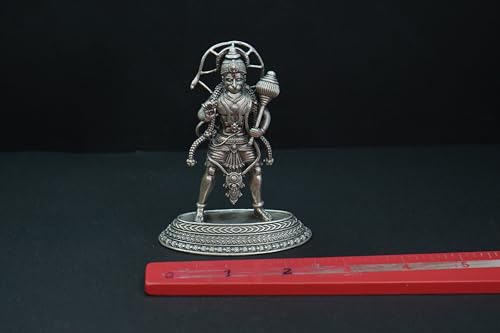 Image 4 of Dista Silvers Antique Ashirwad Hanuman Standing with Mala 100.01G