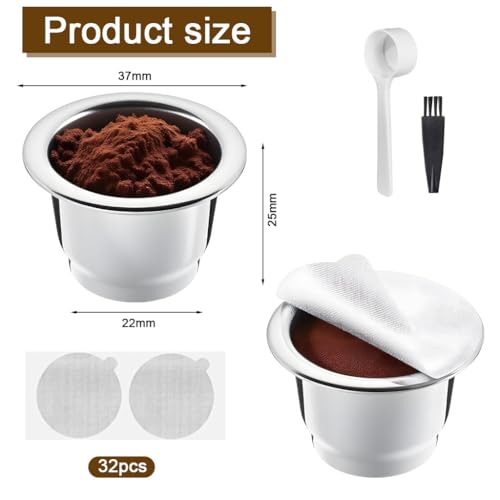 Image 3 of Supvox Reusable Stainless Steel Coffee Pods Pack of 2