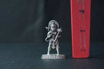 Image 4 of Dista Silvers Antique Hanuman Idol Standing 15.71G