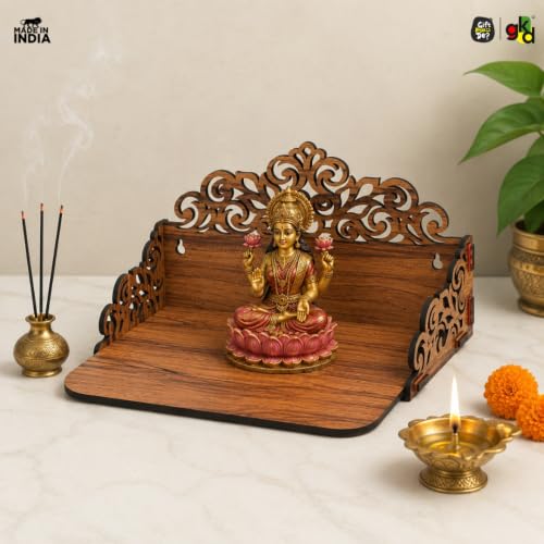 Image 5 of Gift Kya De Wooden Pooja Mandir 12x9x6 Inch