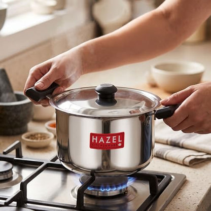Image 12 of With Knob & Lid / 1 / 2.5 Litres for the product HAZEL Stainless Steel Patila with Lid Cooking Vessel