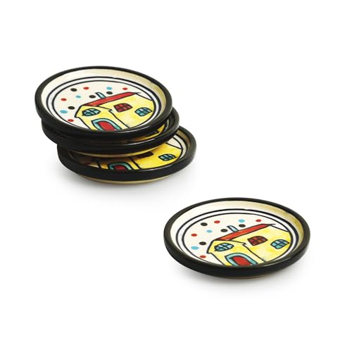 Image 2 of ExclusiveLane The Hut Decorative Ceramic Coasters for Cups Set of 4