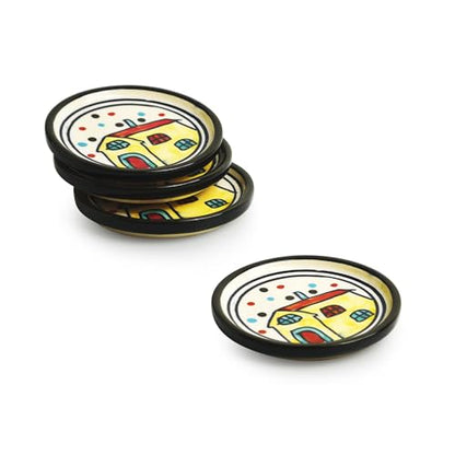 Image 2 of ExclusiveLane The Hut Decorative Ceramic Coasters for Cups Set of 4