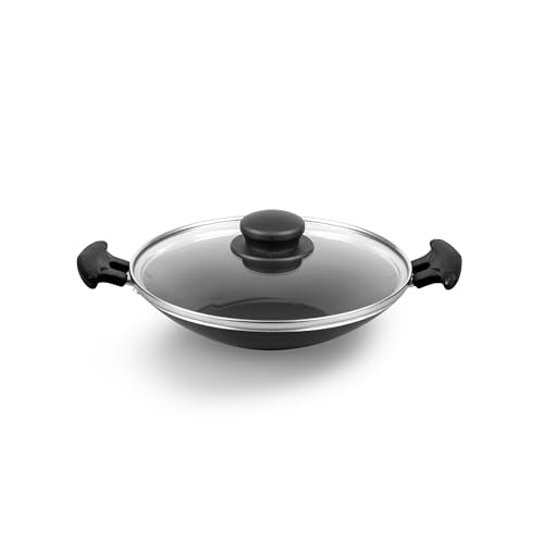 Image 1 of Aluminium for the product Pigeon Aluminium By Stovekraft Special Non-Stick Appachetty With Lid, 200Mm, Black