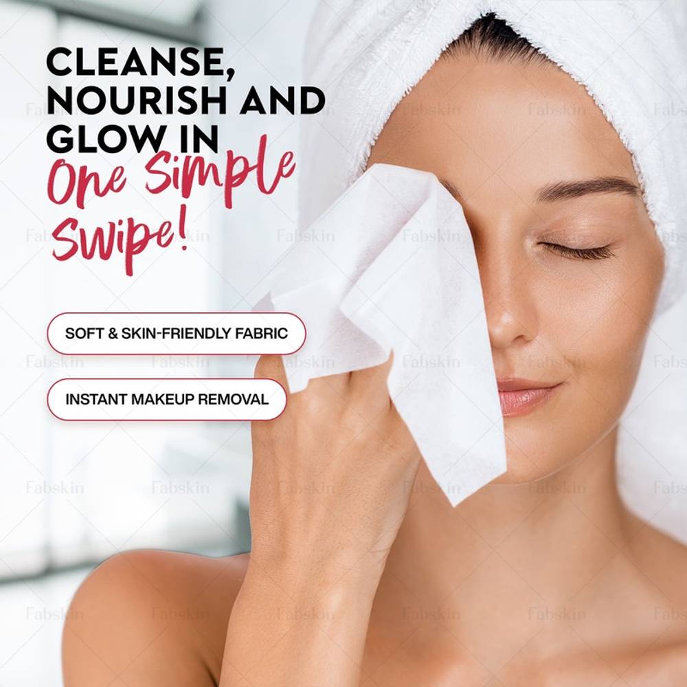 Image 2 of Fabskin Makeup Remover Wet Wipes For Face Cleaning For Women