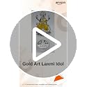 Image 2 of Gold Art India Kamal Laxmi Gold Plated Idol for Mandir 2.9" Inch