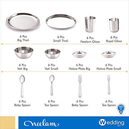 Image 9 of neelam Stainless Steel Dinner Set