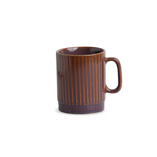 Image 3 of ExclusiveLane Mocha Ribbed Ceramic Coffee Mugs Set of 6 330 ml