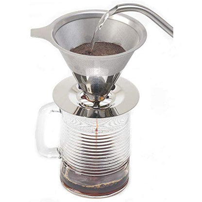 Image 6 of HASTHIP Pour Over Coffee Dripper Stainless Steel 1-6 Cup Reusable Filter