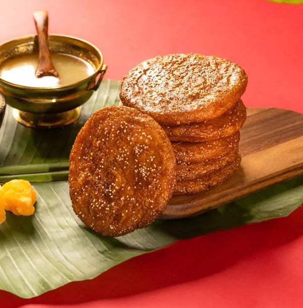 Image 1 of 500 gm / Pack of 1 for the product Pulla Reddy Sesame Ariselu | Til Arisa | Nuvvula Ariselu Indian Sweets | Sesame Adhirasam by Pulla Reddy Sweets