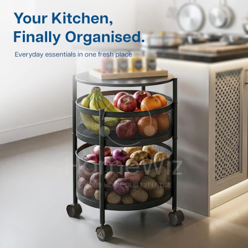 Image 6 of HomeWiz Round Kitchen Rack 2- Layer