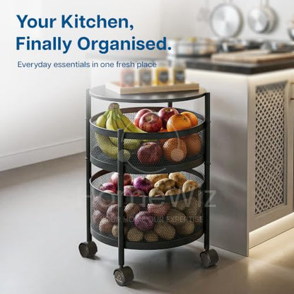 Image 6 of HomeWiz Round Kitchen Rack 2- Layer