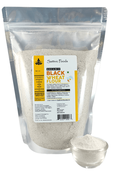 Image 2 of 900 g for the product Sattvic Foods Black Wheat Flour (Certified Organic)