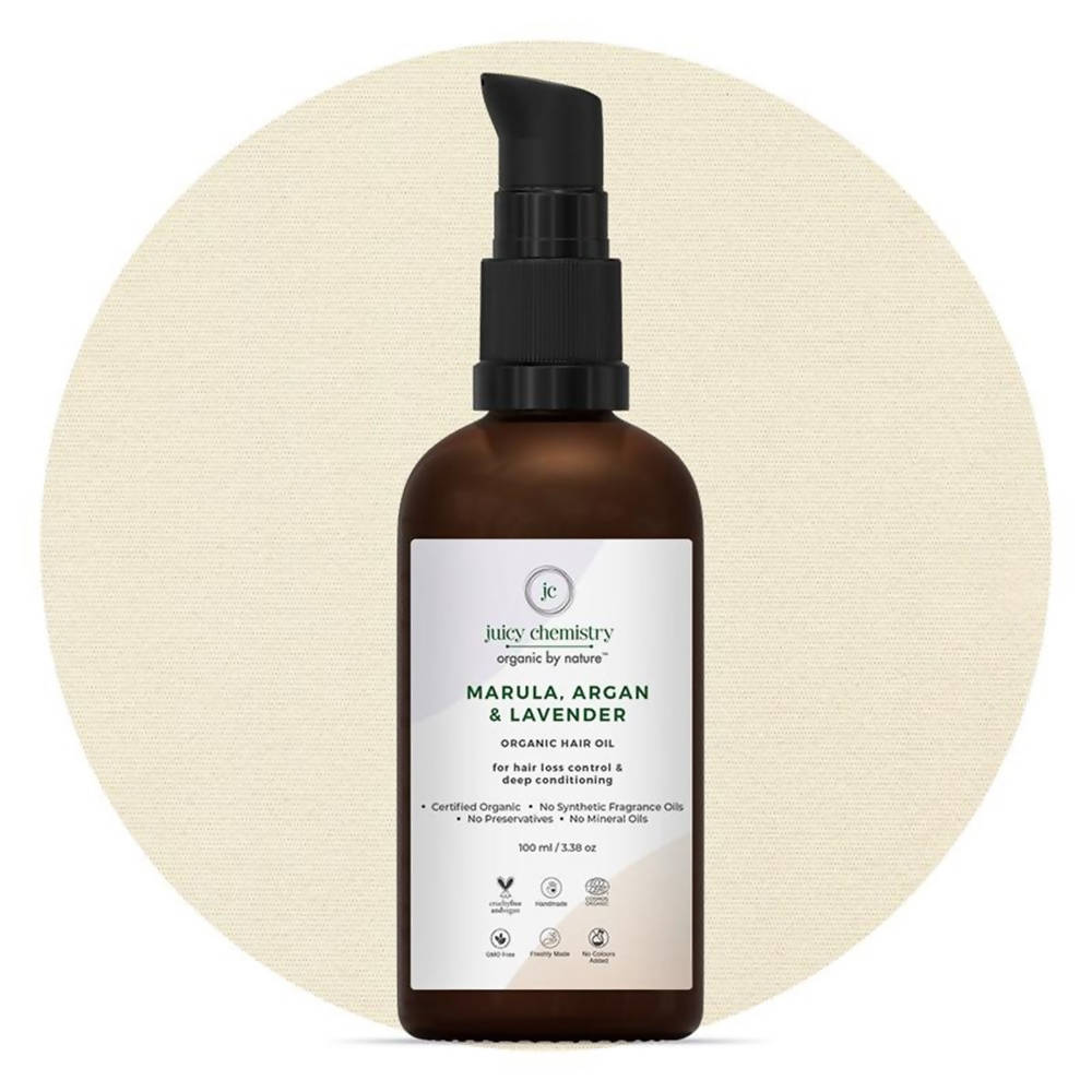 Image 4 of Juicy Chemistry Marula, Argan & Lavender Organic Hair Oil