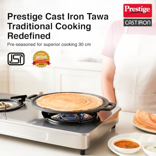 Image 3 of Prestige 30 cm Cast Iron Dosa Tawa