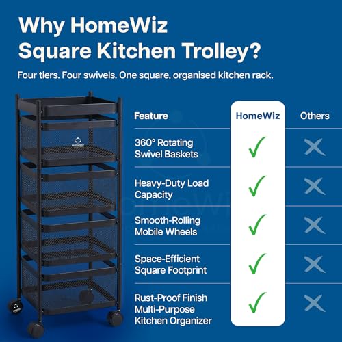 Image 5 of HomeWiz Square Kitchen Rack 4-Layer