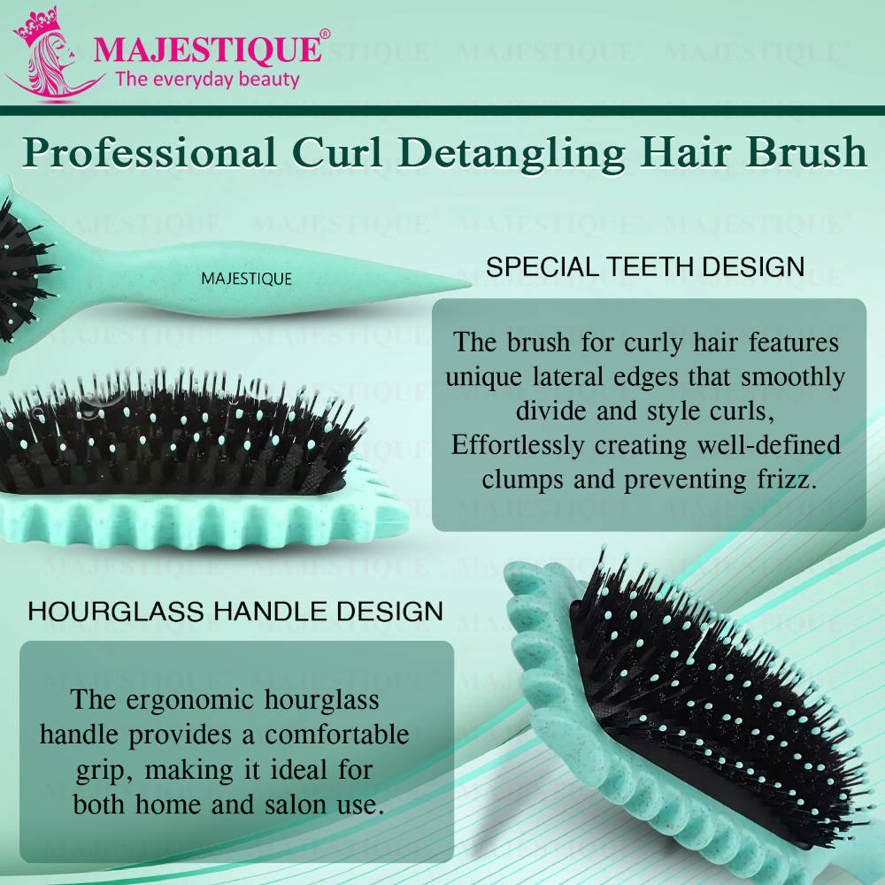 Image 3 of Majestique Curly Detangler Flat Hair Brush