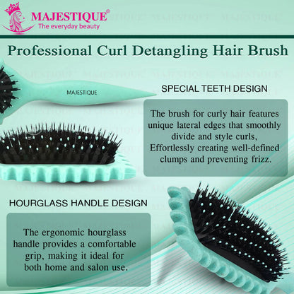 Image 3 of Majestique Curly Detangler Flat Hair Brush