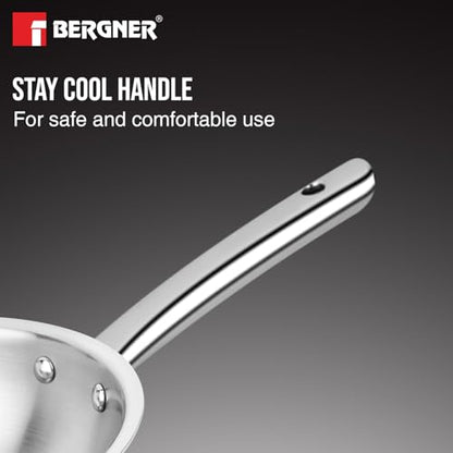 Image 7 of BERGNER TriPro Triply Stainless Steel 24cm (3L) Wok