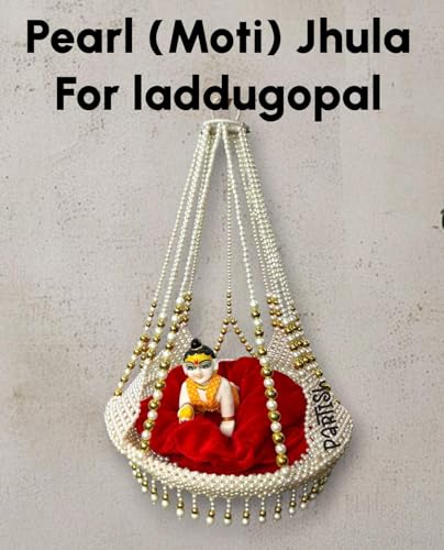 Image 7 of Partish Handcrafted Hanging Moti Jhula for Laddu Gopal Ji