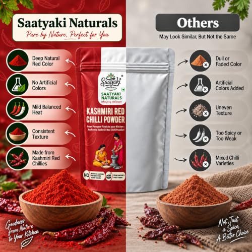 Image 8 of SAATYAKI NATURALS Organic Kashmiri Red Chilli Powder