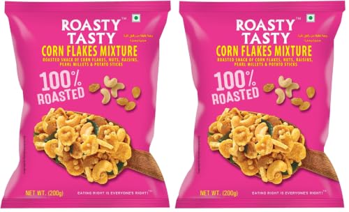 Image 1 of 200 g (Pack of 2) for the product Roasty Tasty Cornflakes Mixture Roasted Namkeen 200g