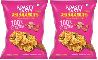 Image 1 of 200 g (Pack of 2) for the product Roasty Tasty Cornflakes Mixture Roasted Namkeen 200g