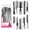 Image 1 of 10pcs for the product Majestique Professional Hair Styling Comb - Black