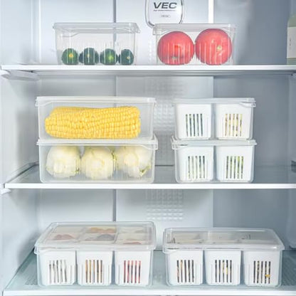 Image 3 of HomeWiz Fridge Storage Containers Large 6-Grid