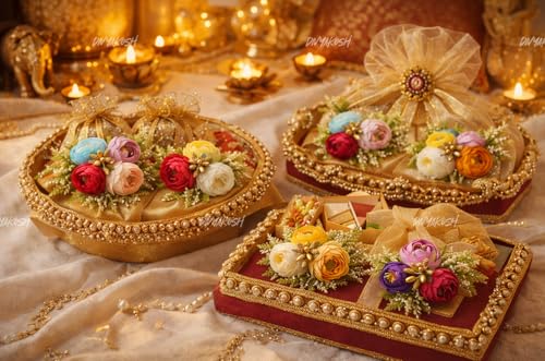 Image 5 of Divyakosh Decorative Peony Flower Bunch Set | Package Contains 6 Artificial Flower Bunches for Wedding, Trousseau & Gift Packing