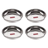 Image 1 of Default Title for the product HAZEL Stainless Steel Plates Set for Halwa Serving 200 ML Set of 4