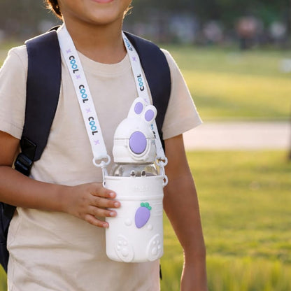 Image 6 of Aarvi Decor Studio Swiggle Rabbit 680ml BPA-Free Water Bottle with Straw & Carry Strap