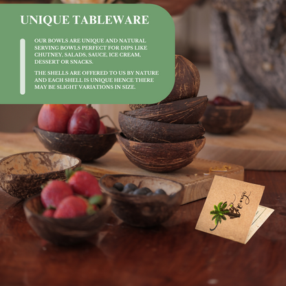 Image 5 of Thenga Natural Oval Coconut Shell Bowls