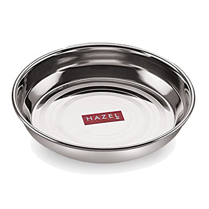 Image 2 of HAZEL Stainless Steel Plates Set for Halwa Serving 200 ML Set of 4