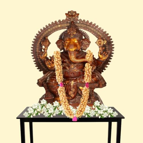 Image 5 of Sandalwood Garland- Chandan Scented Photo Frame Mala- Natural Chandan Mala - Sandalwood Mala Garland (24 Inches)