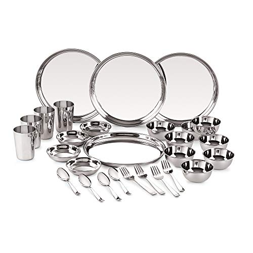 Image 1 of Standard for the product neelam Stainless Steel 24 Gauge Premium 28 Pieces Dinner Set