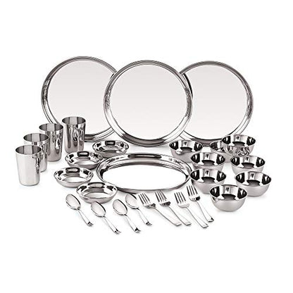 Image 1 of Standard for the product neelam Stainless Steel 24 Gauge Premium 28 Pieces Dinner Set