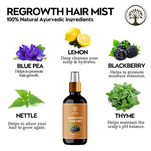 Image 7 of Ivory Natural Regrowth Hair Mist, Boost Hair Growth, Strengthen Follicles, and Restore Shine