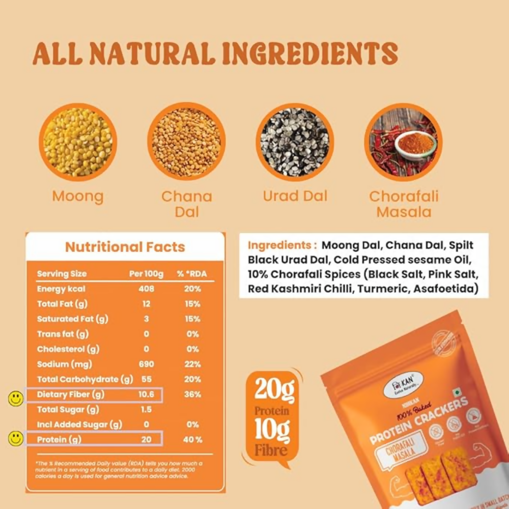 Image 2 of NIHKAN Protein Thins Crackers - Chorafali Masala