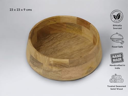 Image 2 of Vesta Homes Large Wooden Serving Bowl 2500 ML